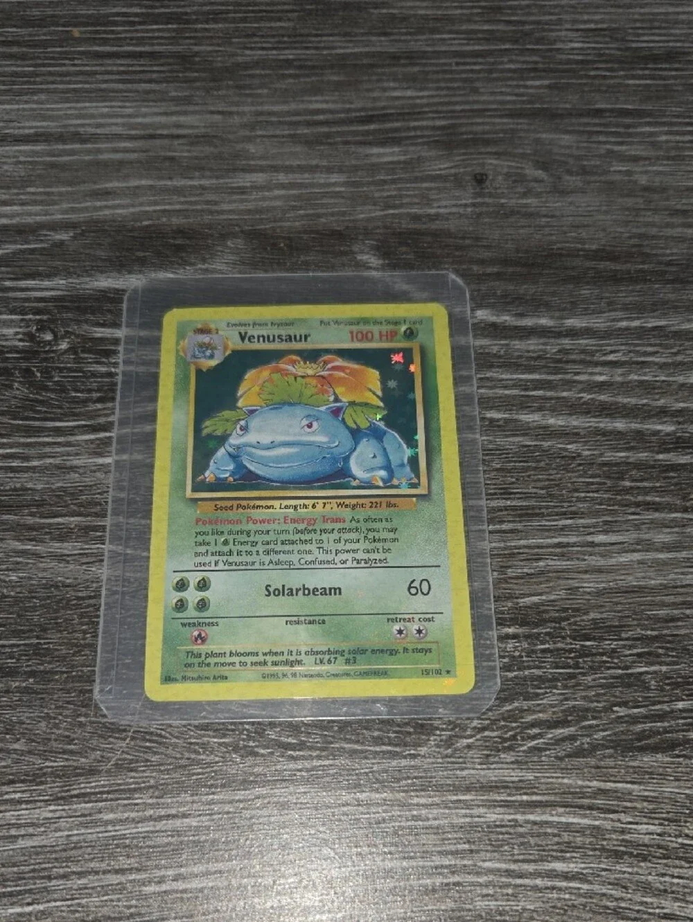 Venusaur Proxy Holographic Pokémon Card - Green